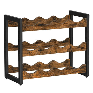 Rustic floor wine online rack